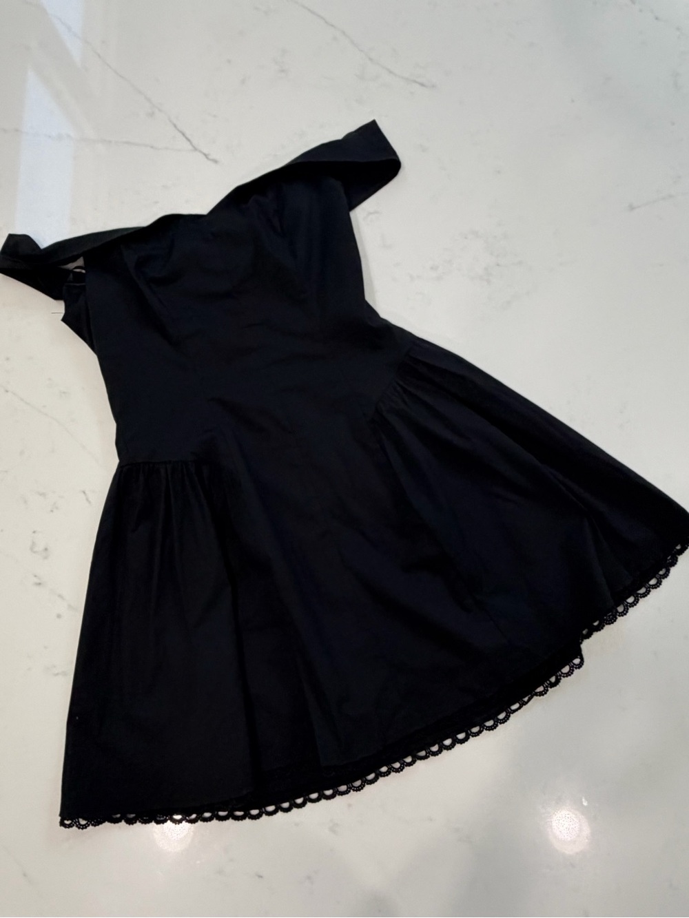 Francesca’s Black Off Shoulder Fit & Flare Dress M